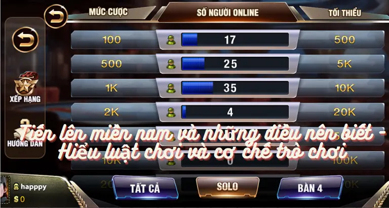 Tiến lên miền nam và những điều nên biết - Hiểu luật chơi và cơ chế trò chơi