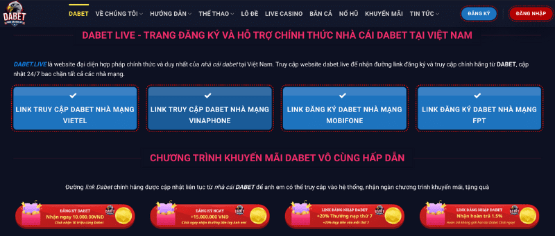Các đường link dabet chính hãng được cam kết tới người chơi thông qua hythebuildingservices.uk.net