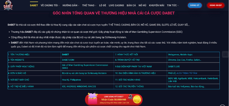 Tổng quan về nhà cái DABET thông qua website đại diện chính thức hythebuildingservices.uk.net