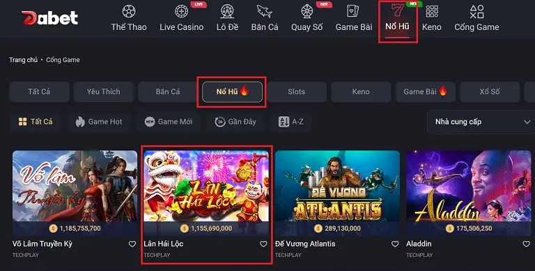 Cách tham gia Game Lân hái lộc Dabet