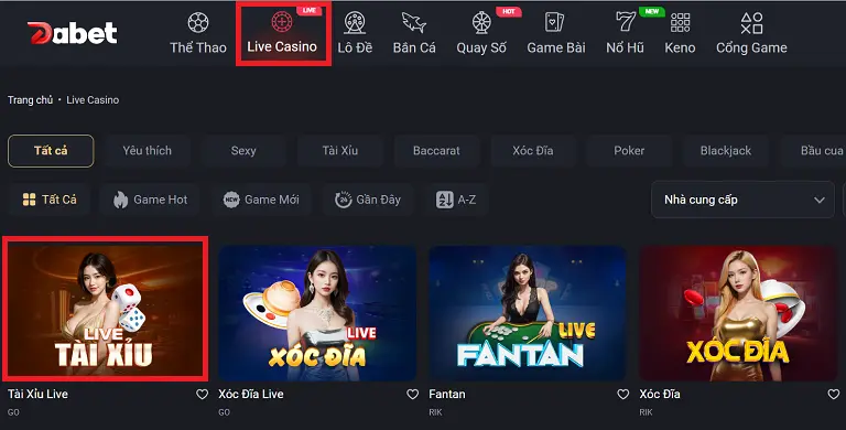 Dabet giới thiệu tài xỉu livestream hấp dẫn - Thông tin quan trọng