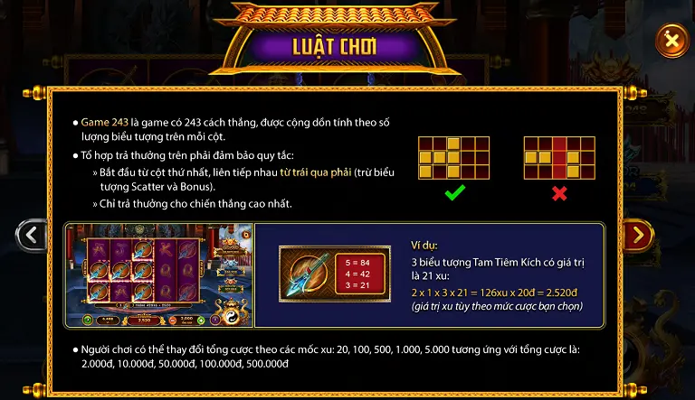 Luật chơi vô cùng dễ hiểu